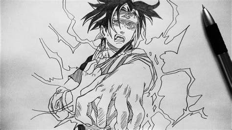 How To Draw Sasuke Chidori Step By Step Naruto Youtube