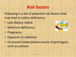 Iodine deficiency disorder | PPT