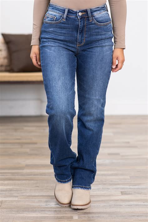 Judy Blue Thermal Insulated Straight Leg Jeans · Filly Flair