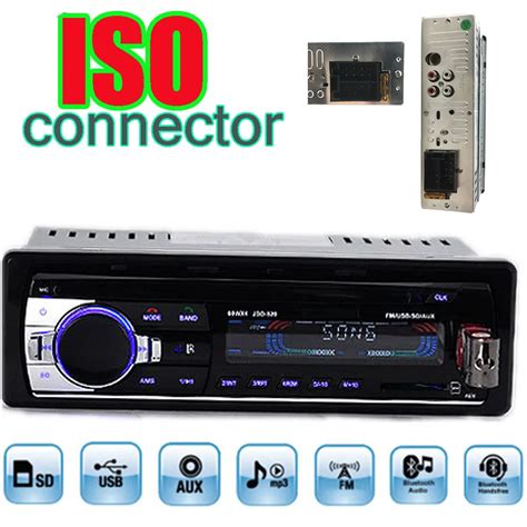 ISO Port 12V Car Radio MP3 Audio Player Support Bluetooth function USB ...