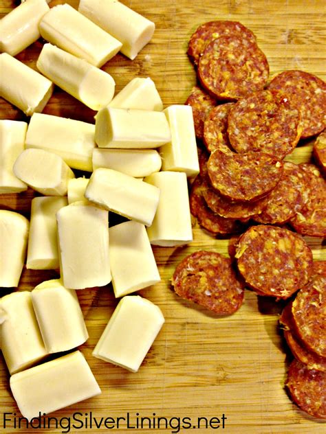 Easy 4 Ingredient Pepperoni & Cheese Bites - Finding Silver Linings