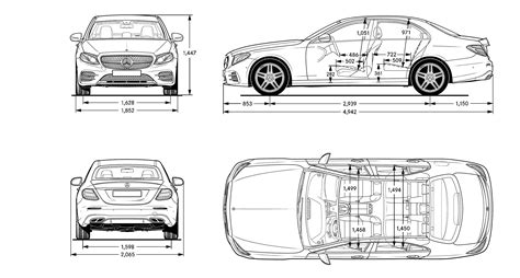 Mercedes Benz Amg E43 2017 Blueprint Download Free Blueprint For 3d Modeling