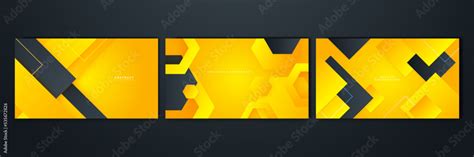 Elegant black and yellow background with geometric shapes texture and ...
