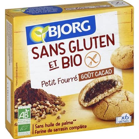 Bjorg Petit Fourr Go T Cacao Sans Gluten Bio Sans Gluten Biscuits