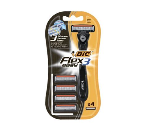Бритва BIC Flex 3 с 4 сменными кассетами