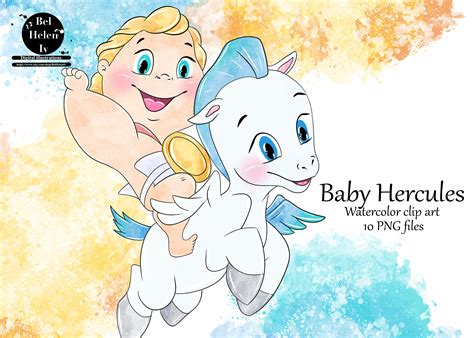 Baby Hercules clipart Hercules PNG watrcolor Hercules | Etsy