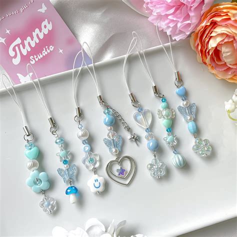 Trendy Phone Charm Strap Cute Phone Charm Blue Fairy Kpop Keychain