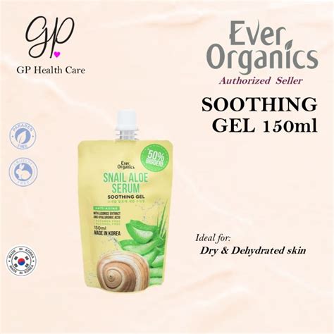 SNAIL ALOE Ever Organics Serum Soothing Gel 150ml GP Health Care