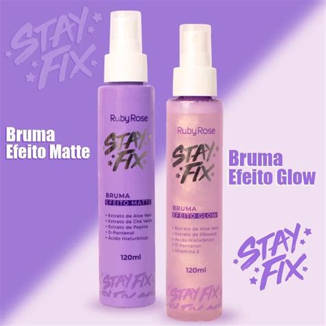 Bruma De Maquiagem Ruby Rose Stay Fix Efeito Glow Beleza Na Web