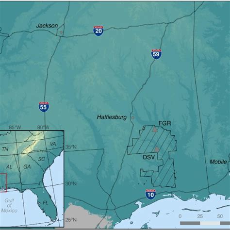 Location Of De Soto National Forest Mississippi Usa Map Showing Download Scientific Diagram