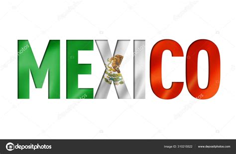 Mexican Flag Text Font Stock Illustration By Daboost 310215522