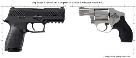 Sig Sauer P320 Nitron Compact Vs Smith And Wesson Model 642 Size Comparison Handgun Hero