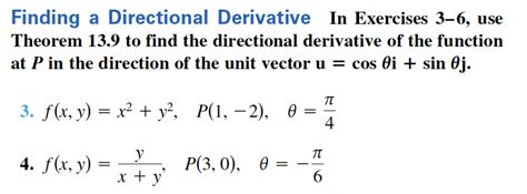 Solved Theorem Directional Derivative If F Is A Chegg