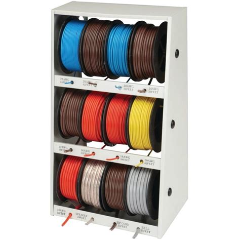 Grip On Tools 12 Spool Automotive Wire Assortment With Steel Rack 43111 מוצרי פיתוח לאלקטרוניקה