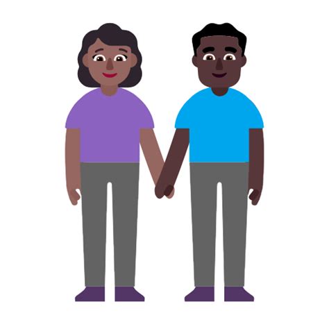 Woman And Man Holding Hands Medium Dark Skin Tone Dark Skin