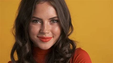 Gorgeous Charming Brunette Girl Happily Stock Video Pond