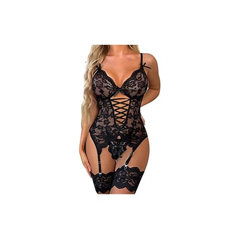 Chejarity Lingerie Sexy Da Donna Pizzo Sleepwear Set Di Lingerie In Pizzo Da Donna Con