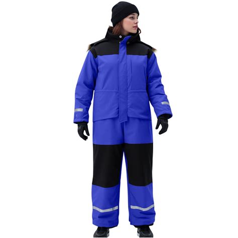 hoksml Men's Women's Insulated Snowsuit Adult One-Piece Water-Resistant