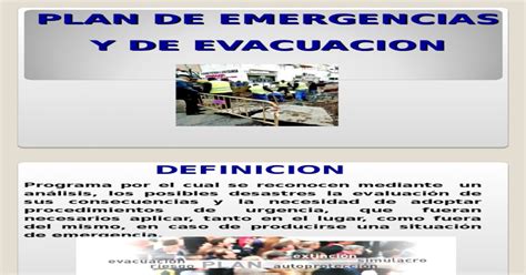 Presentacion Plan De Emergencias Y Evacuacion Pdf Document