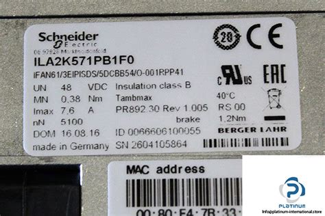 Schneider Electric Ila K Pb F Ifan Eipisds Dcbb O Rpp