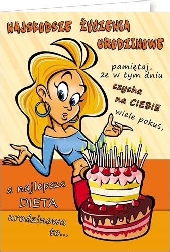 Kartka Urodzinowa Dla Kobiety Weso A Tekst Comic Cena Opinie