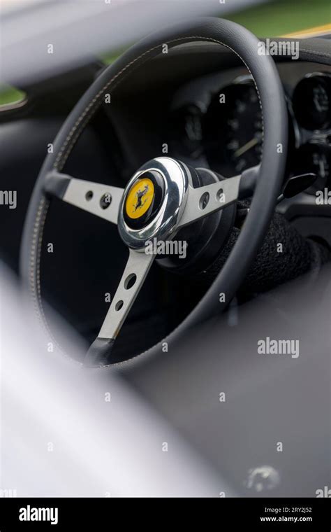 Classic Ferrari Steering Wheel Stock Photo Alamy