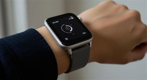 Smartwatch on wrist fitness and health technology wearable device
