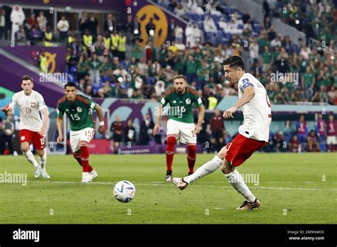 DOHA Robert Lewandowski Of Poland Misses Penalty During The FIFA