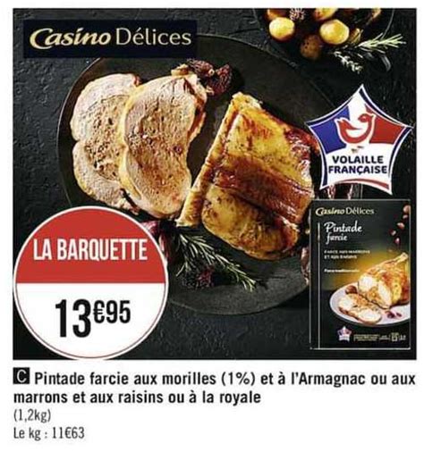 Offre Pintade Farcie Aux Morilles Et L Armagnac Ou Aux Marrons