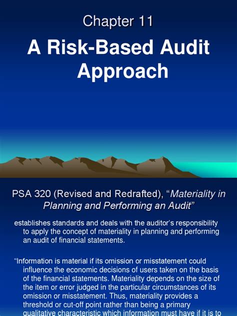 Chapter 11 A Risk Based Audit Approach Ppt 302925165 Audit Risk