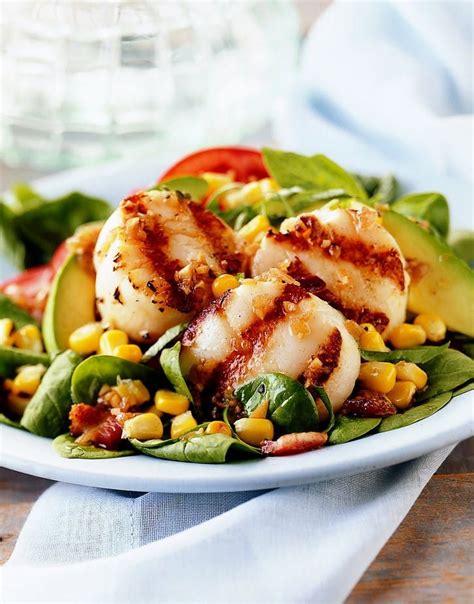 Scallop And Spinach Salad Seafood Recipes Weber Grills Recipe