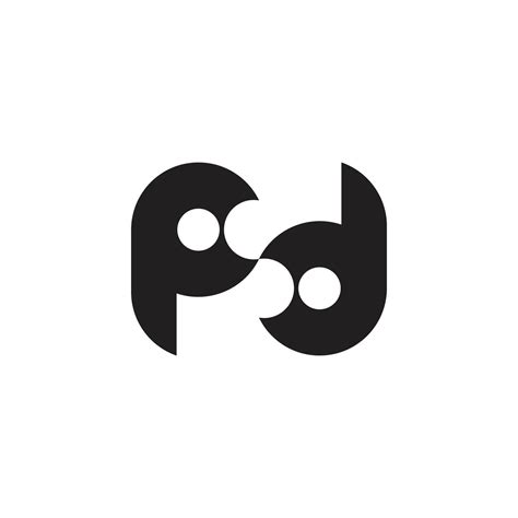 letter pd simple geometric logo vector  vector art  vecteezy
