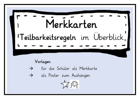 Arbeitsblatt Teilbarkeitsregeln Teilbarkeitsregeln Zum Ausdrucken