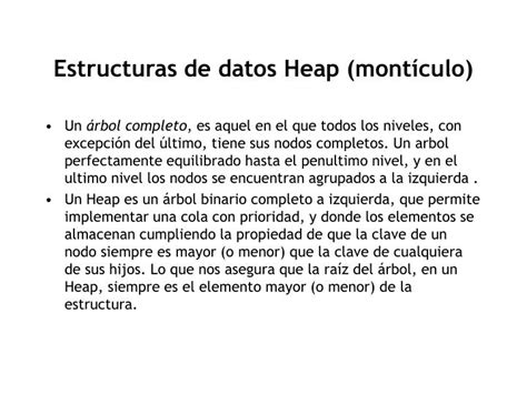 Ppt Estructuras De Datos Heap Mont Culo Powerpoint Presentation