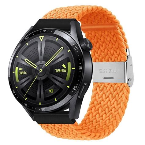 Punottu Elastinen Rannekoru Huawei Watch Gt Mm Oranssi