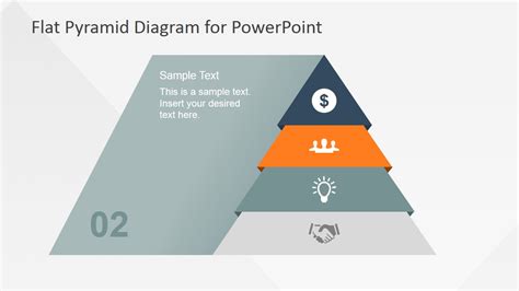 4 Levels Flat Pyramid Diagram Template For Powerpoint Slidemodel