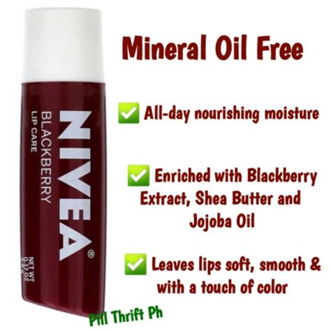 Nivea Tinted Lip Care Blackberry 1 Pack Only 017 Oz 48 G Each