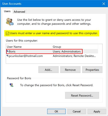 Windows 10 Fix The User Name Or Password Is Incorrect