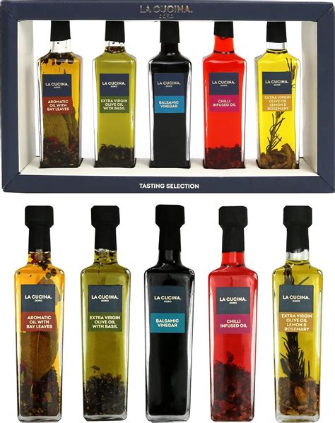 Luxury Infused Olive Oil T Set 5 Cooking Oils T With Flavoured