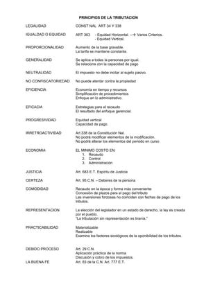 Principios De La Tributacion PDF