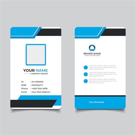 Premium Vector Modern And Clean Business Id Card Template Design