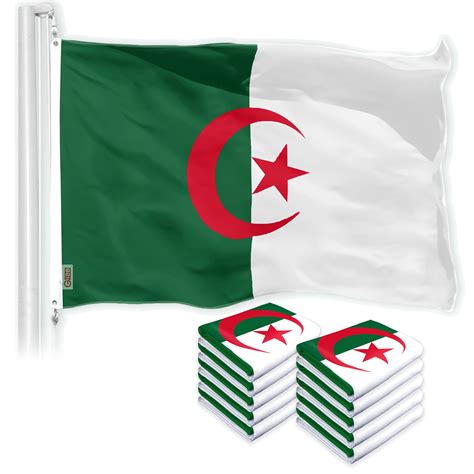 G128 10 Pack Algeria Algerian Flag 3x5 Ft Liteweave Pro Series