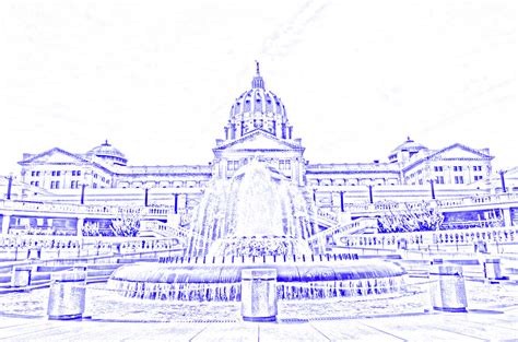 Pennsylvania State Capitol Drawing Digital Art by Craig Fildes - Fine ...