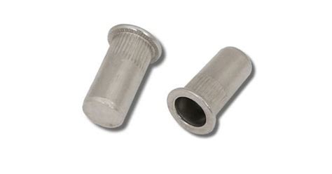 Stainless Steel A Countersunk Head Round Knurled Body Closed Rivet