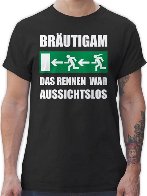 Shirtracer T Shirt Jga Bräutigam Das Rennen War Aussichtslos Jga