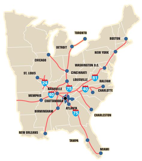 Eastern Us Map With Cities – Map Vector