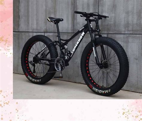 26 Inch 21 Speed Foreknow Fat bike [Black] Shimano Gear fatbike 26 ...