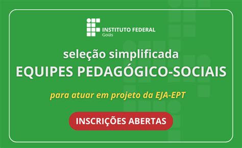 Instituto Federal De Goi S Ifg Abre Sele O De Bolsistas Para