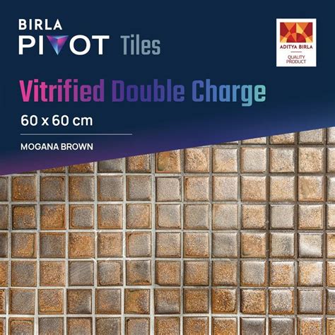 Birla Pivot Mogana Brown Vitrified Double Charge Tile at best price in Bengaluru