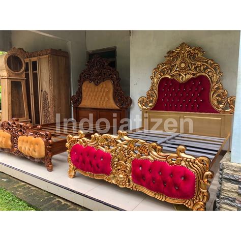 Jual Tempat Tidur Sultan Motif Barong Mewah Kayu Jati Asli Shopee